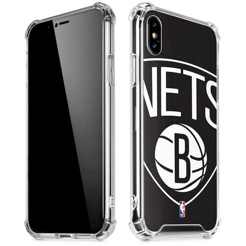 NBA Brooklyn Nets Large Logo iPhone XS Max Clear Case
